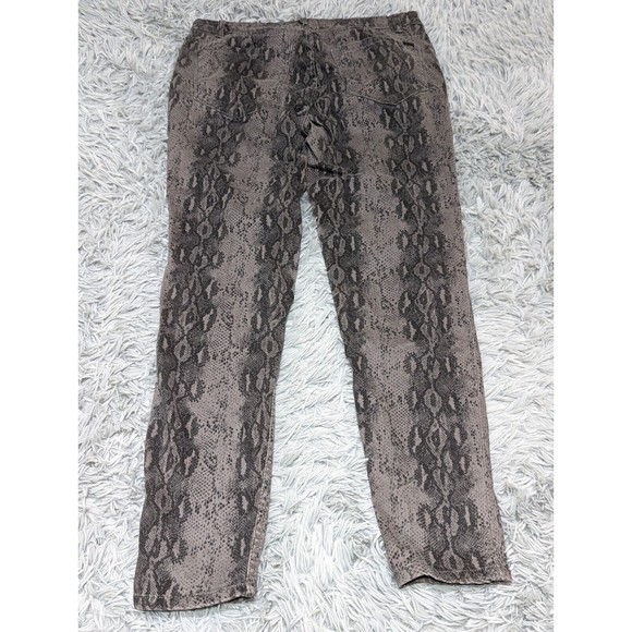 Kensie Jeans Effortless Ankle Womens Size 10/30 10 Mid Rise Snake Skin Print - Picture 2 of 13